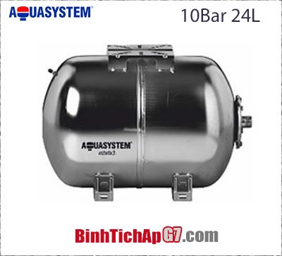 Bình tích áp Inox Aquasystem 10 bar- 24Lít