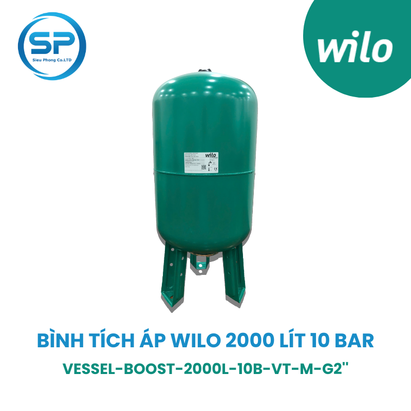 Bình tích áp Wilo 2000 Lít 10 Bar