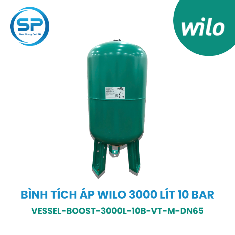Bình tích áp Wilo 3000 Lít 10 Bar