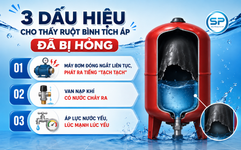 3 Dấu Hiệu Cho Thấy Phải Thay Ruột Bình Tích Áp 3 Dấu Hiệu Cho Thấy Phải Thay Ruột Bình Tích Áp